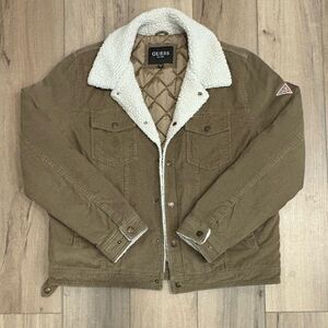 GUESS Corduroy Bomber With Sherpa Collar